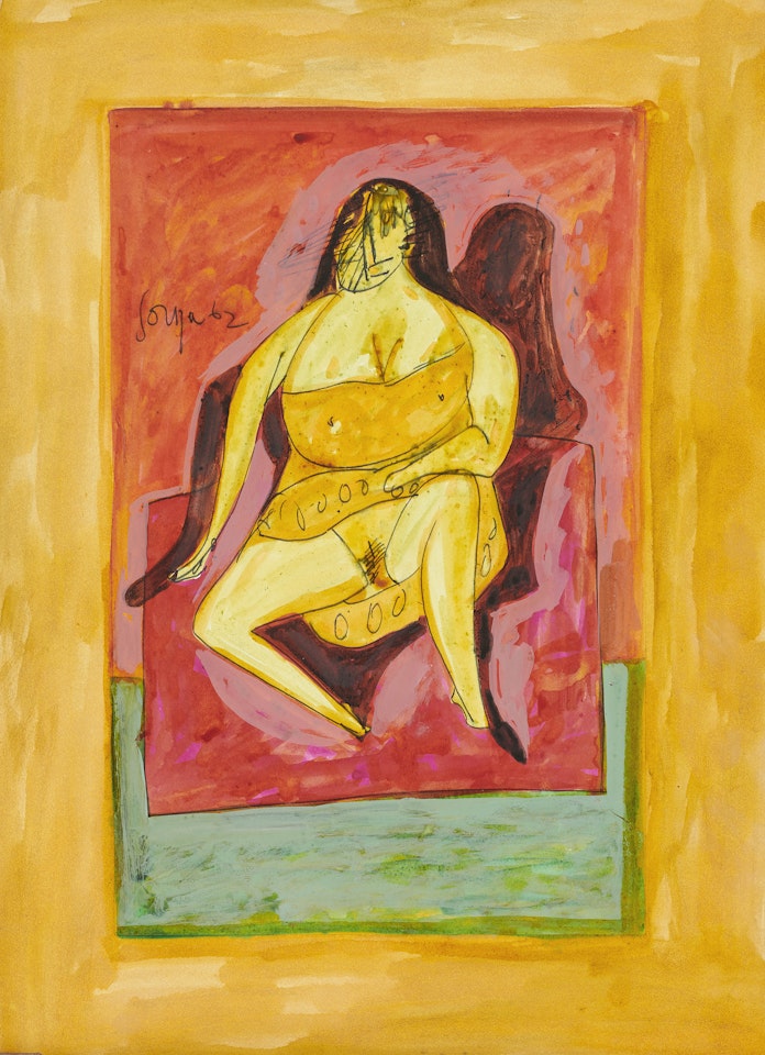Untitled (Seated Woman) by Francis Newton Souza