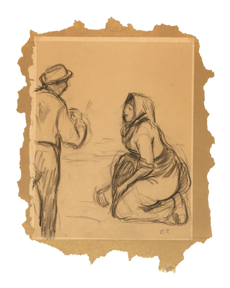 Paysans à Eragny by Camille Pissarro