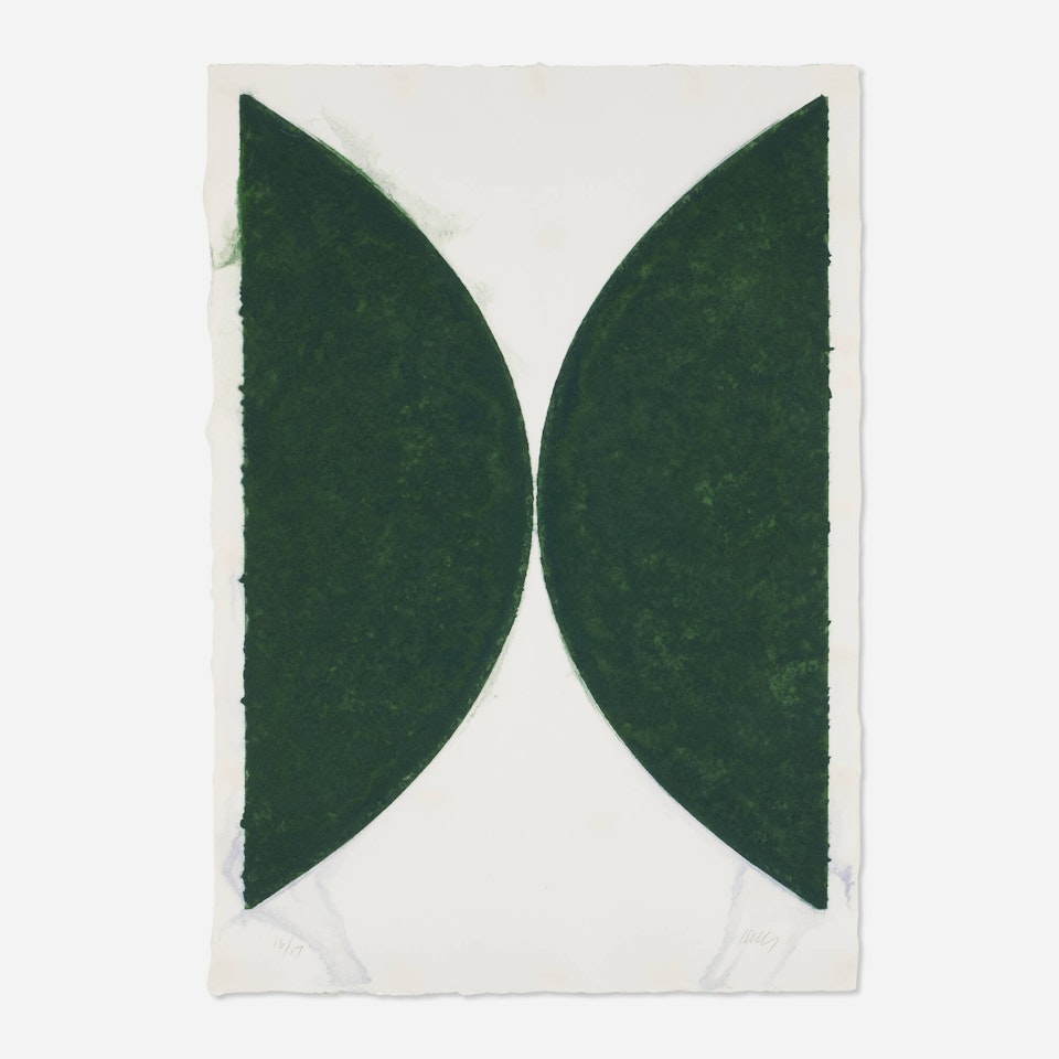 Colored Paper Image II (Dark Green Curves) by Ellsworth Kelly