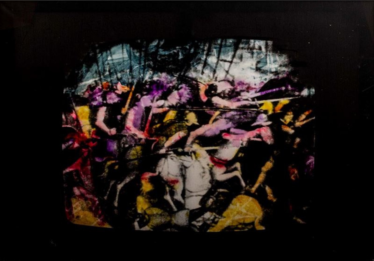 Guerra (la battaglia di Paolo Uccello) by Mario Schifano