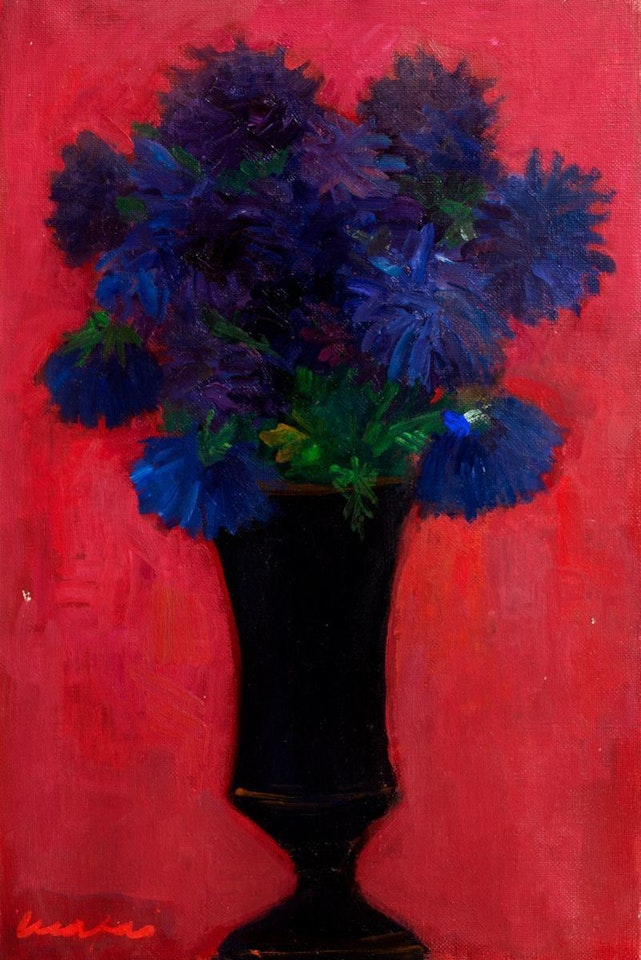 Flowers in the vase by Mario Mafai