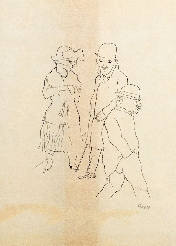 Three figures by George Grosz