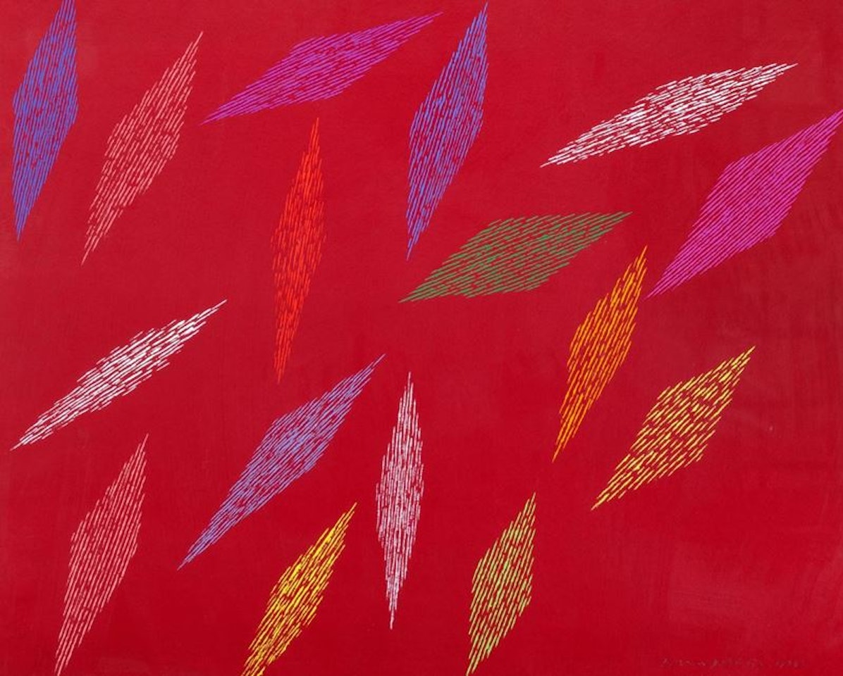 Composition in red by Piero Dorazio