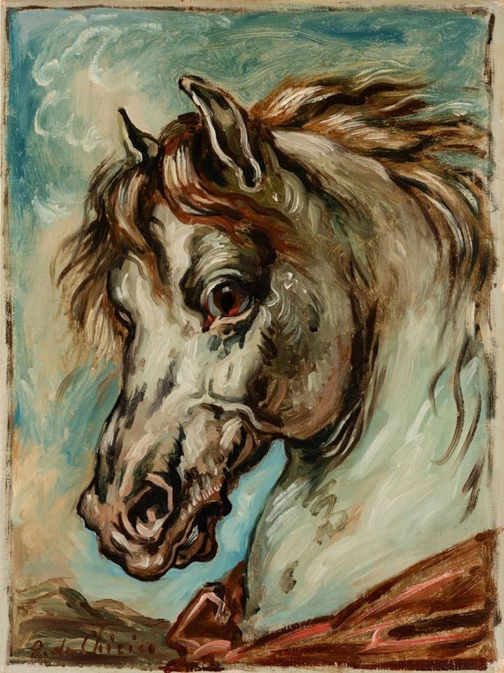 Horse head, 60"s by Giorgio de Chirico