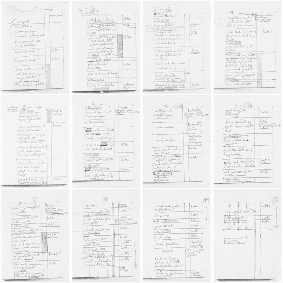 Partitura per 56 Aktion by Hermann Nitsch