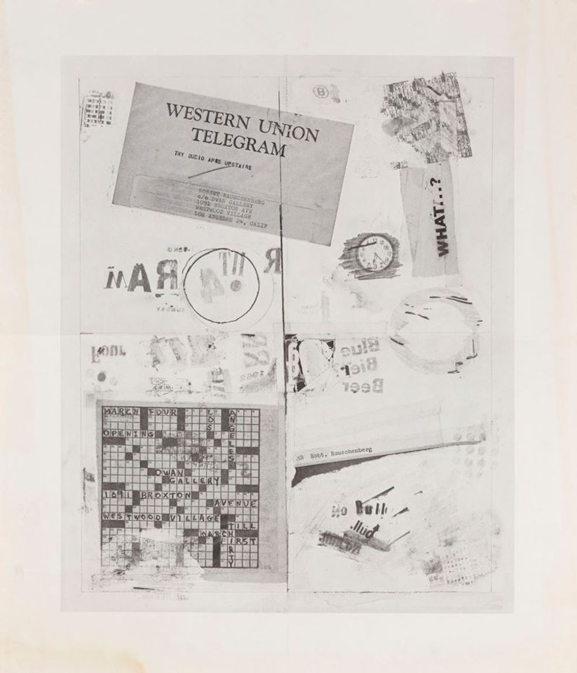 Western Union Telegram, Los Angeles, Dwan Gallery by Robert Rauschenberg
