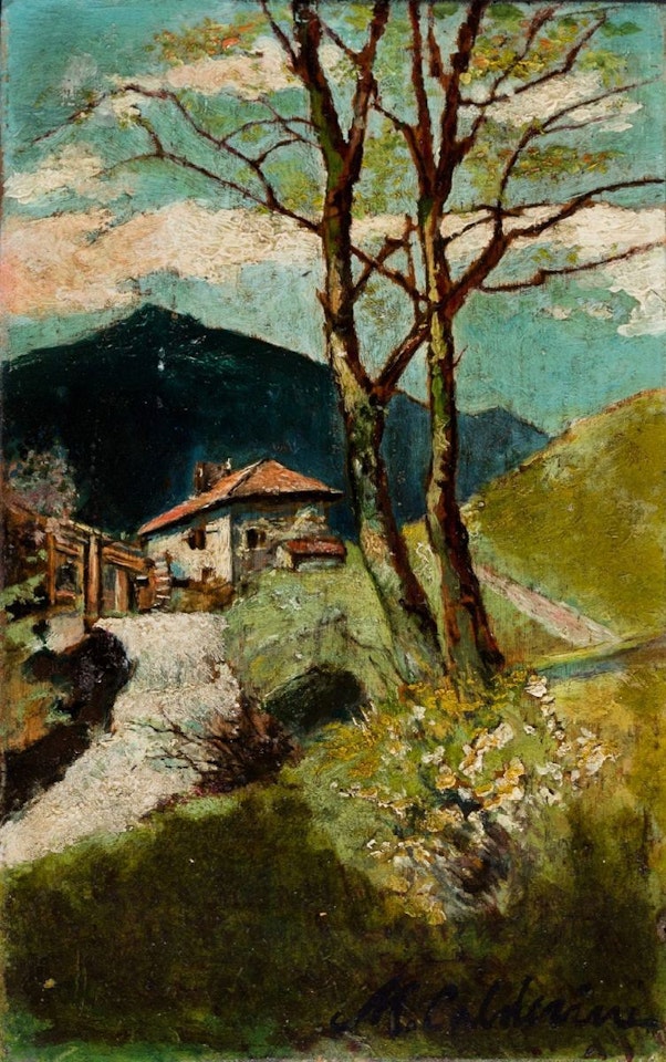 Towards the farmhouse by Italian School