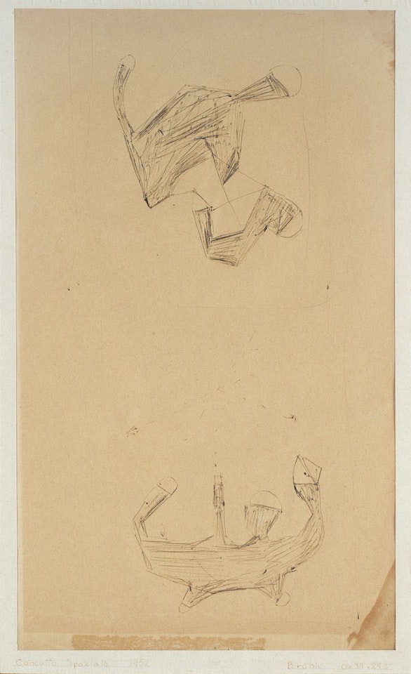 Studio per concetto spaziale by Lucio Fontana
