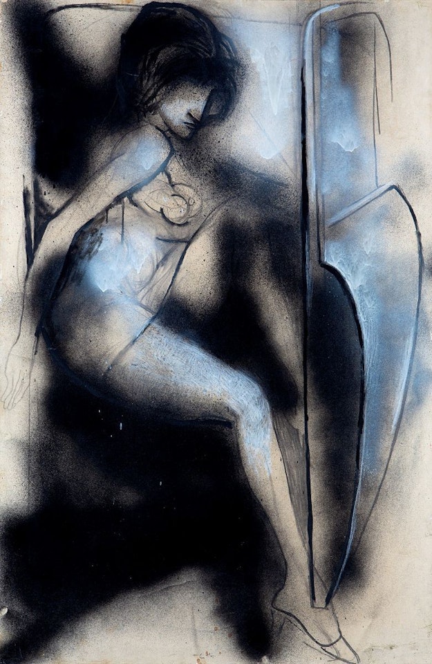 Donna che scende dall"auto by Renato Guttuso