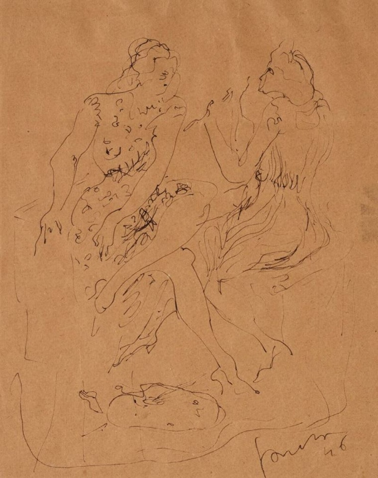 Study for figure by Lucio Fontana
