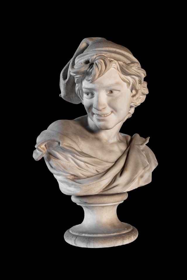 Bust of a young man by French School