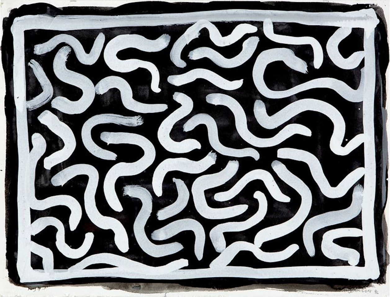 Bruschstrokes, White by Sol LeWitt