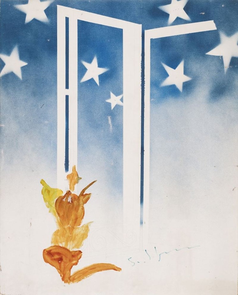 Window with stars by Mario Schifano