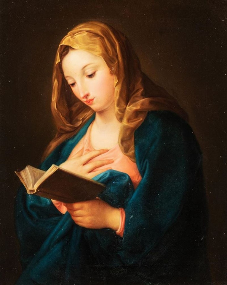 Madonna in prayer by Roman School