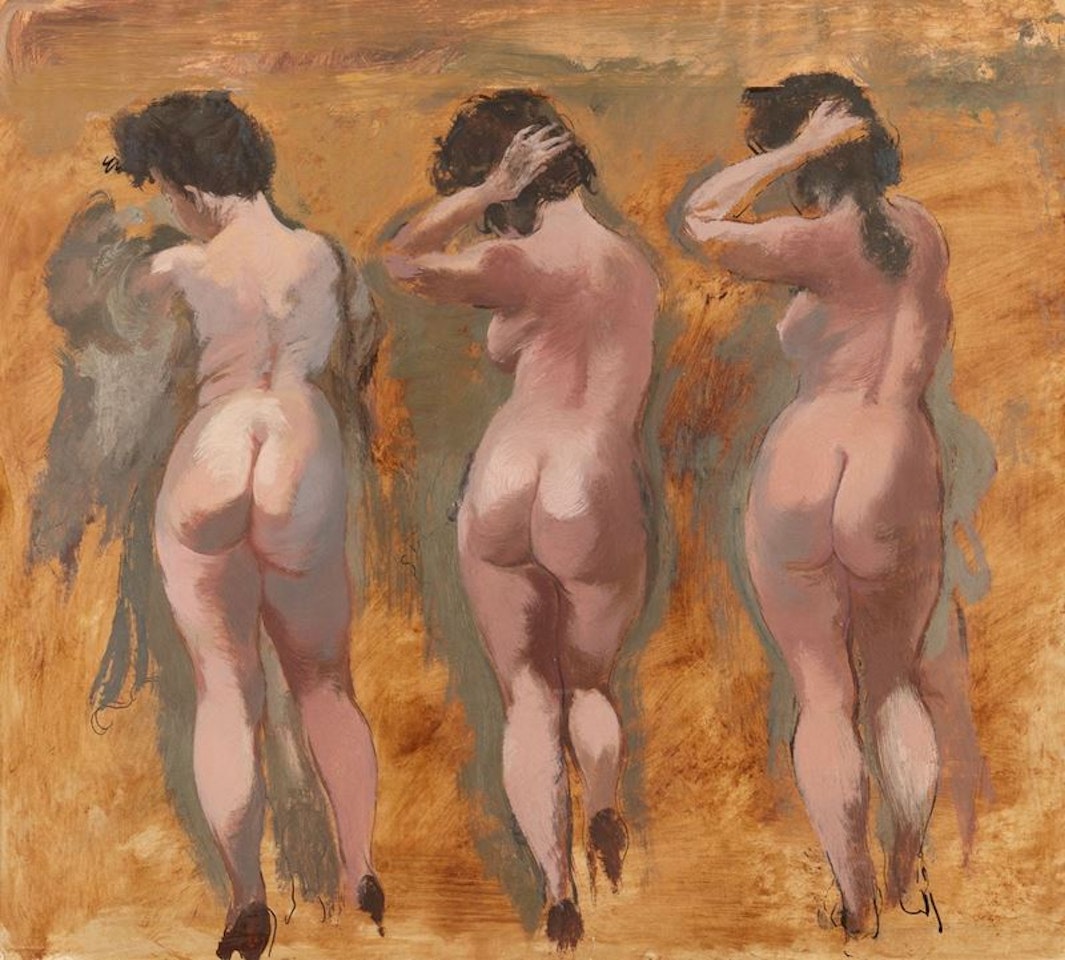 Three nudes by George Grosz
