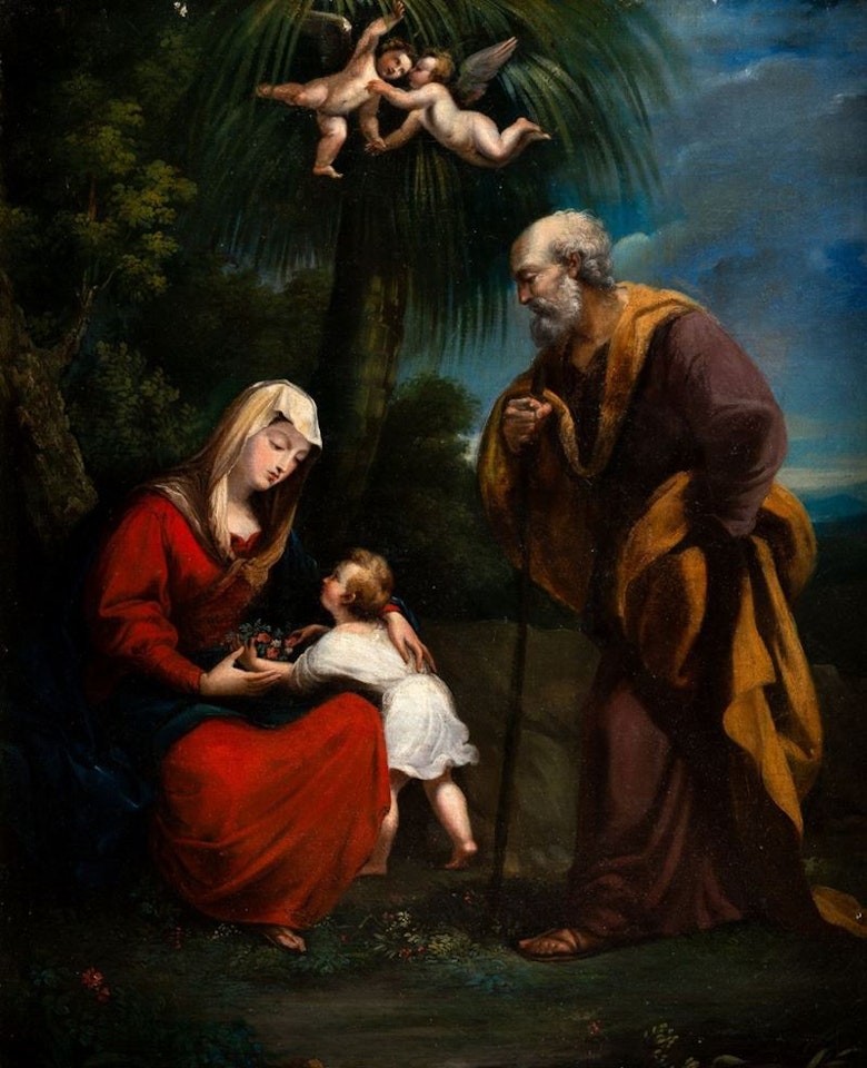 Rest during the flight to Egypt by Giuseppe Bernardino Bison