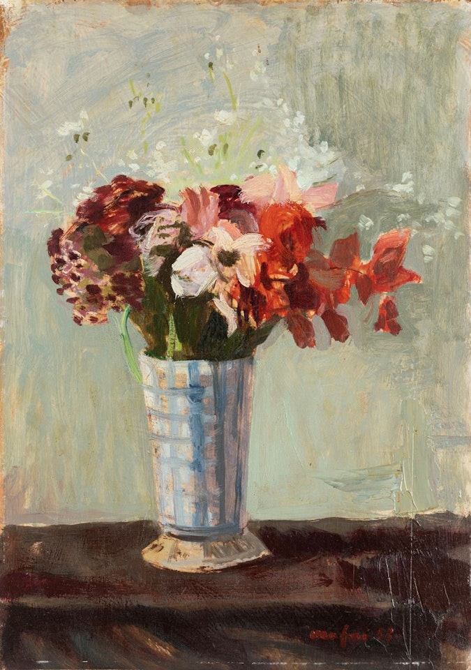 Vaso di fiori gialli by Mario Mafai