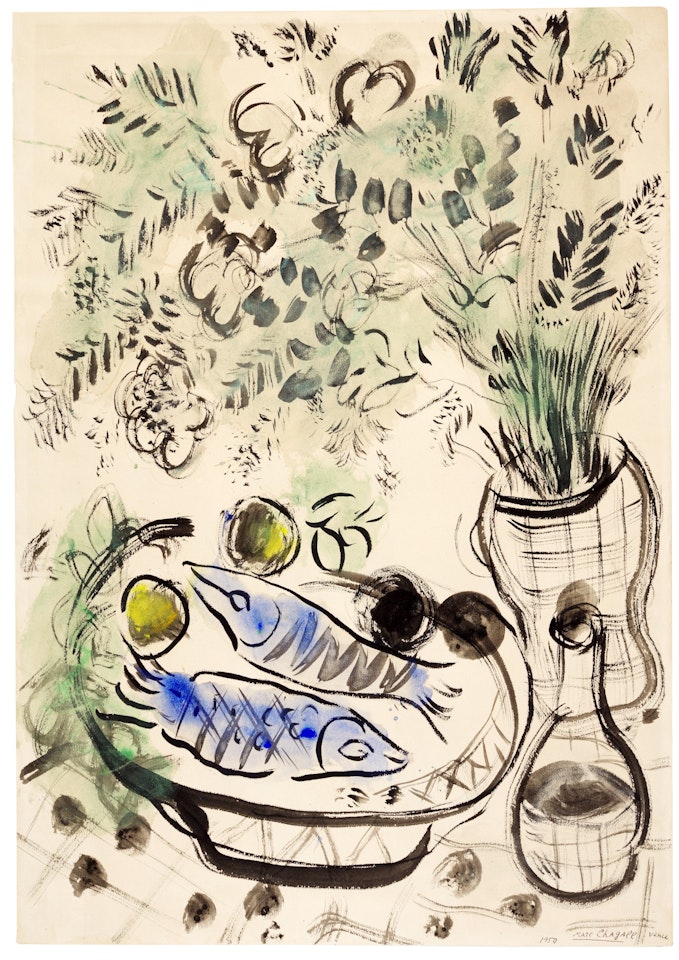 Poissons et fleurs by Marc Chagall