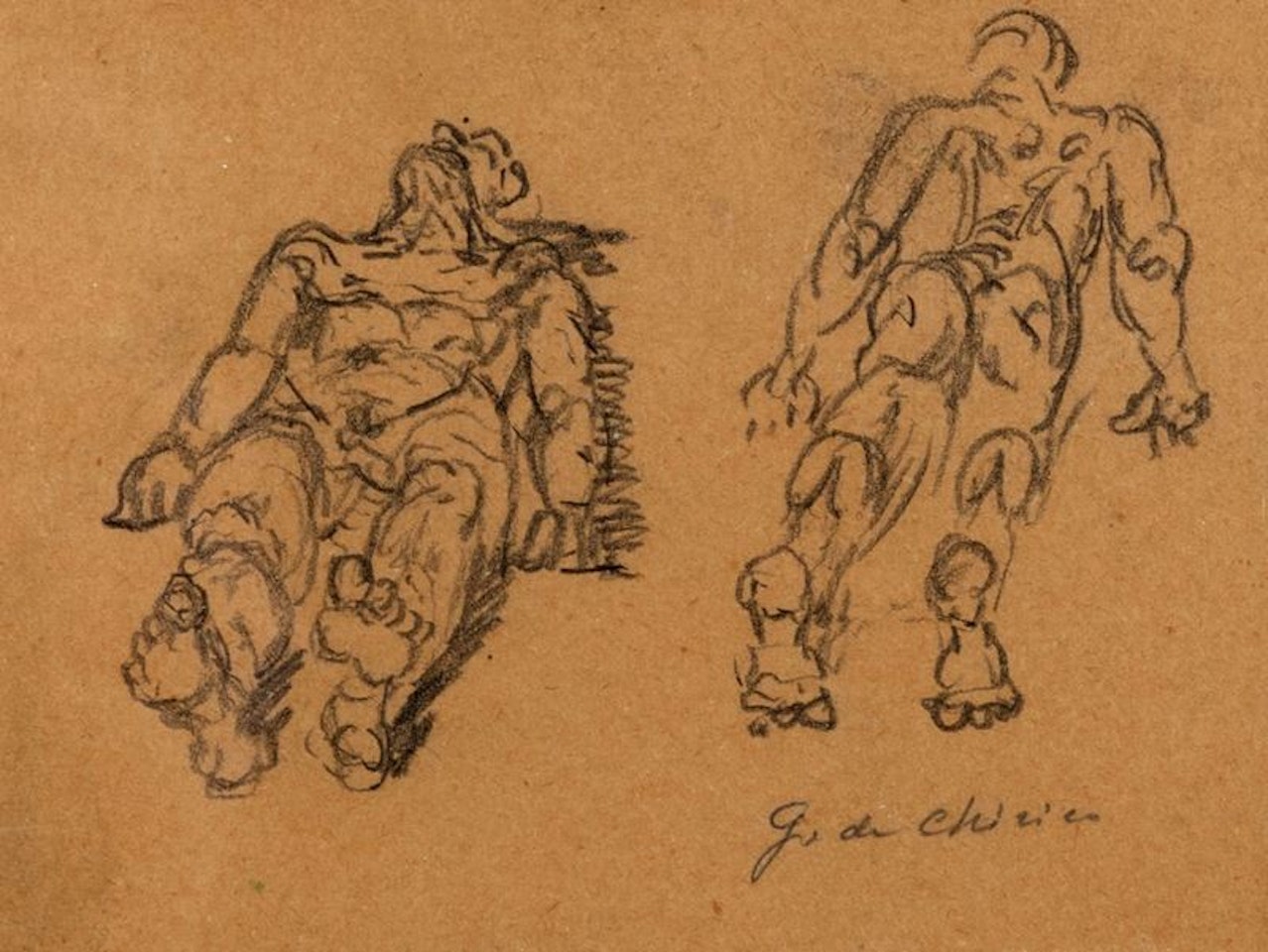 Study of figures by Giorgio de Chirico