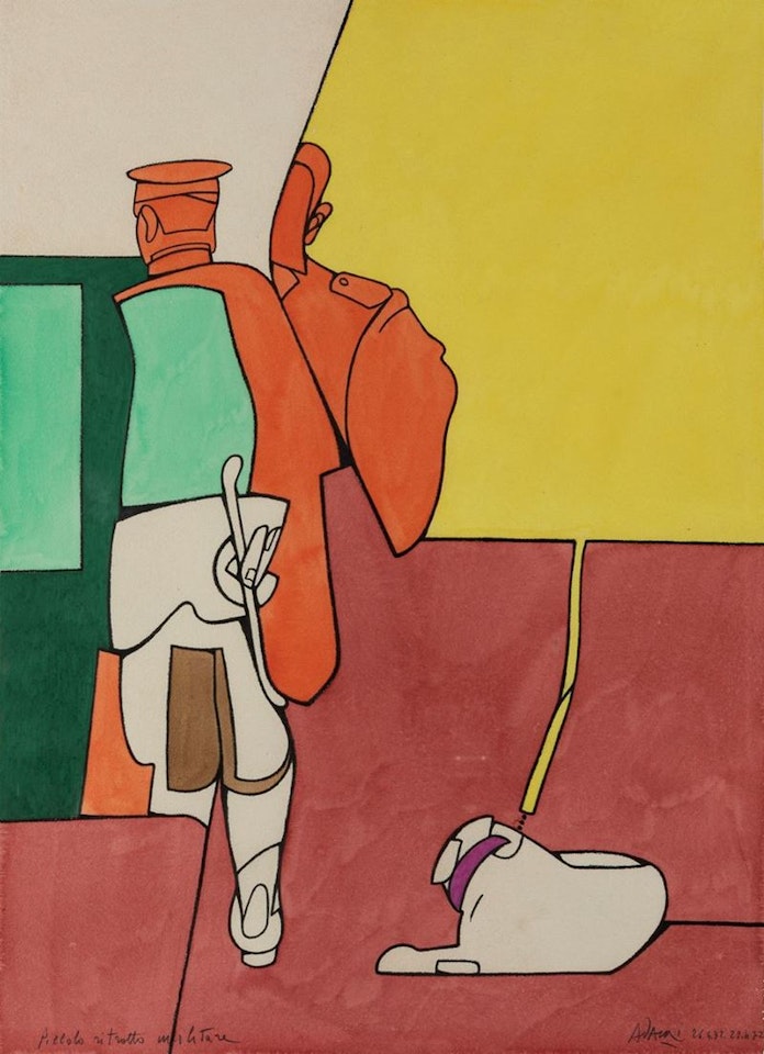 Piccolo ritratto militare by Valerio Adami