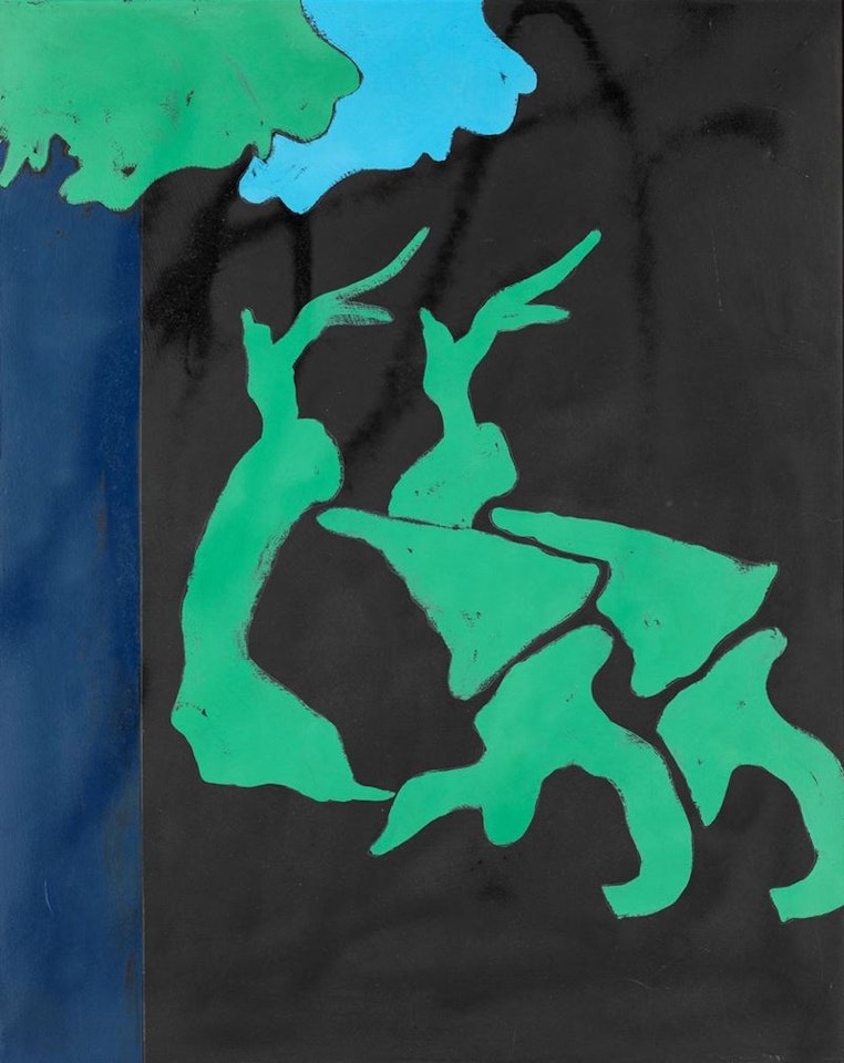 Paesaggio su fondo nero by Tano Festa