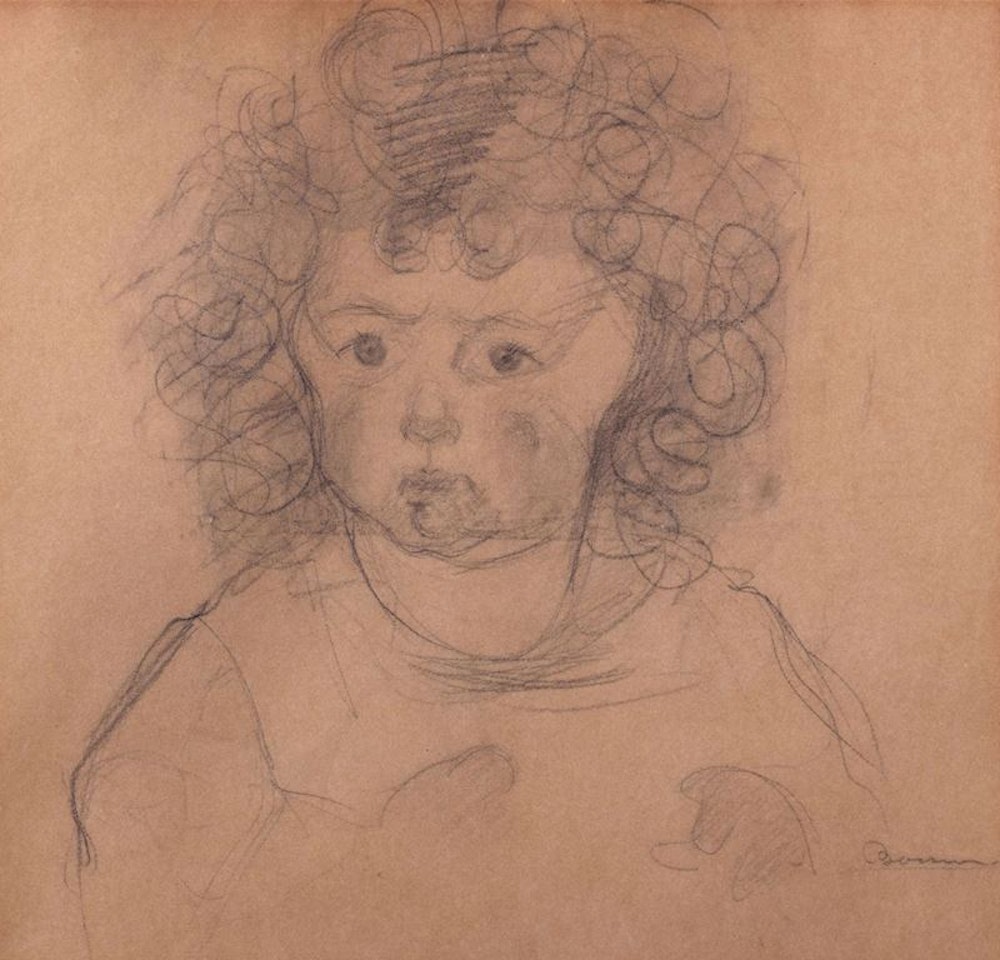 Girl with curly hair, (portrait of Fiammetta Sarfatti) by Umberto Boccioni