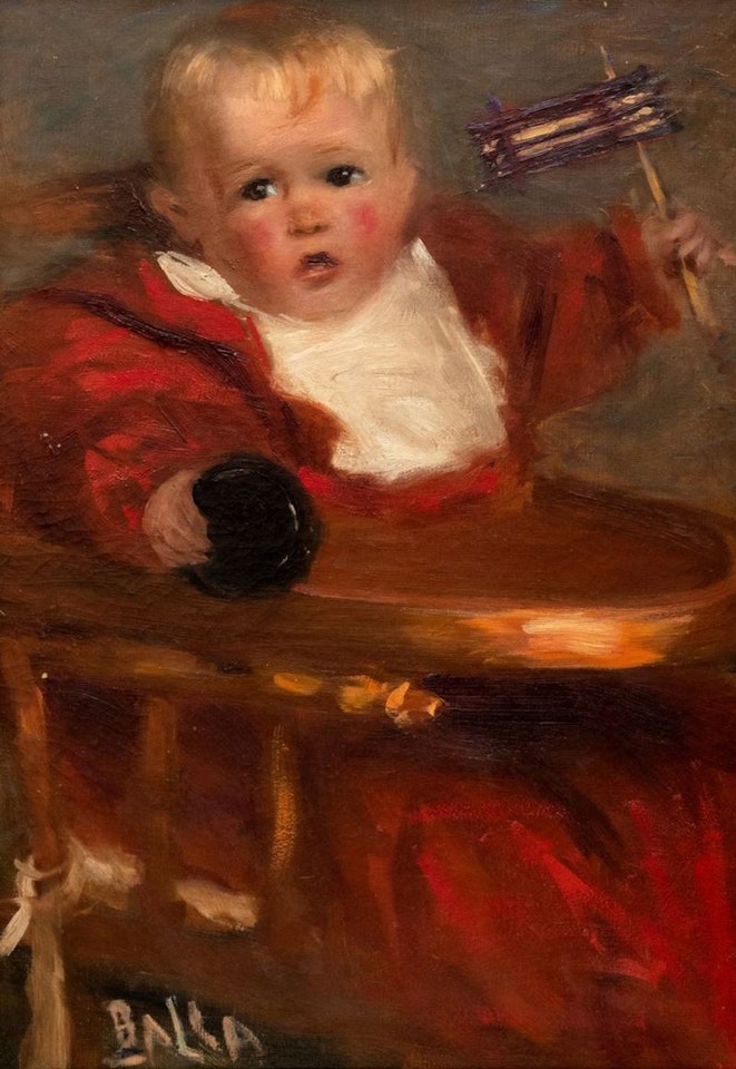 Portrait of the baby Carluccio by Giacomo Balla