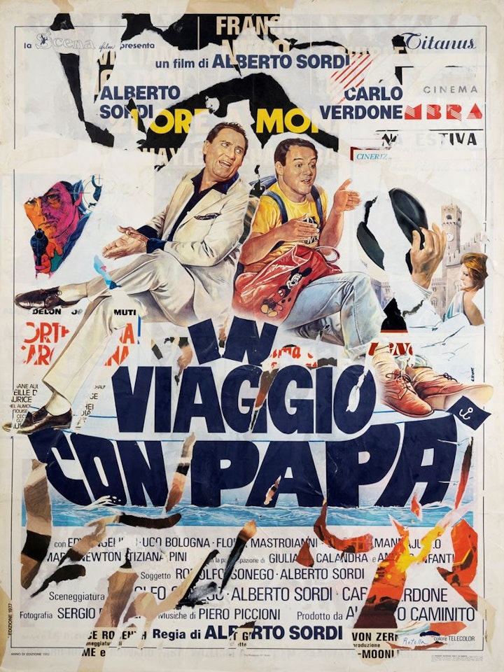 Untitled (Travelling with Dad) by Mimmo Rotella