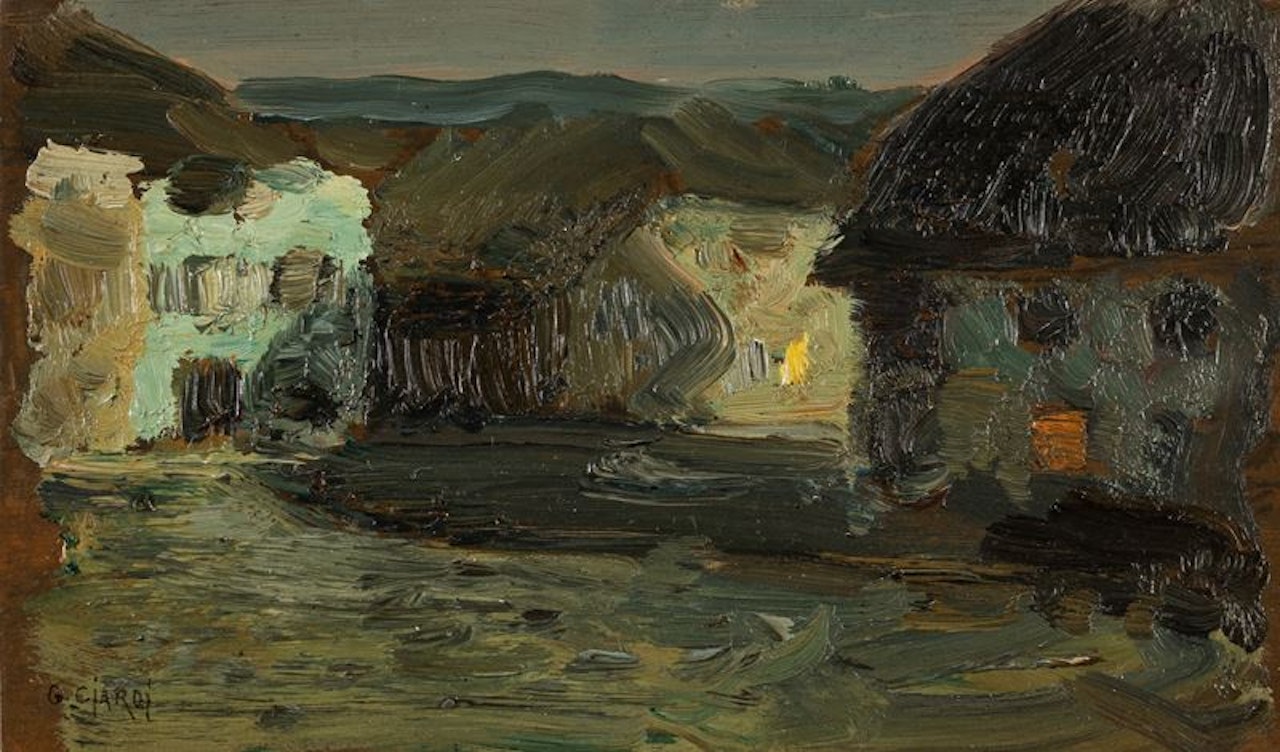 Cadore village by Guglielmo Ciardi