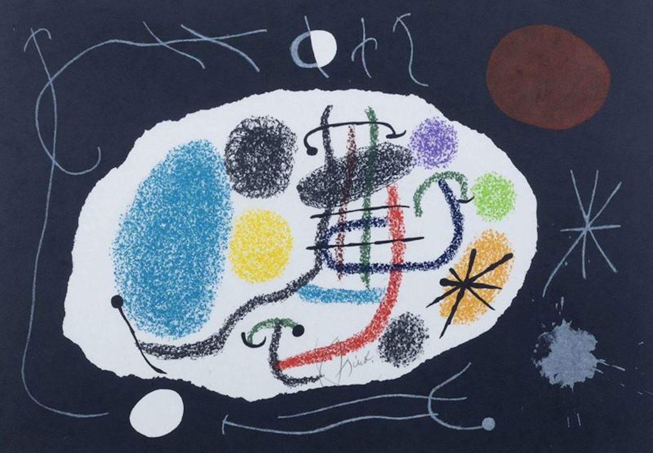 Lezard aux Plumes d"Or, Plate 6 by Joan Miró