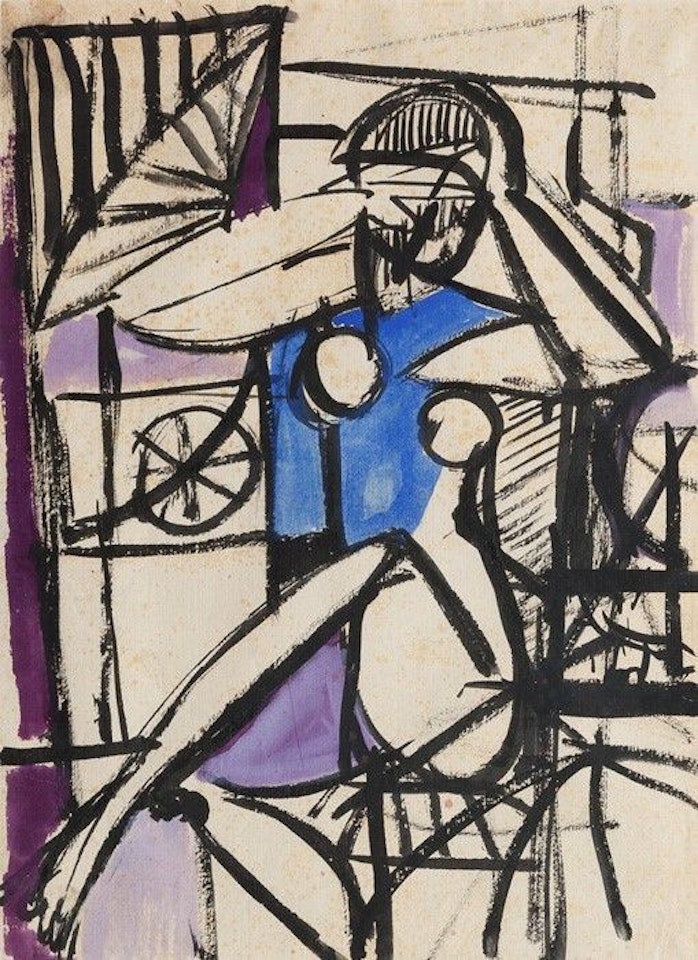 Sitting woman by Giulio Turcato