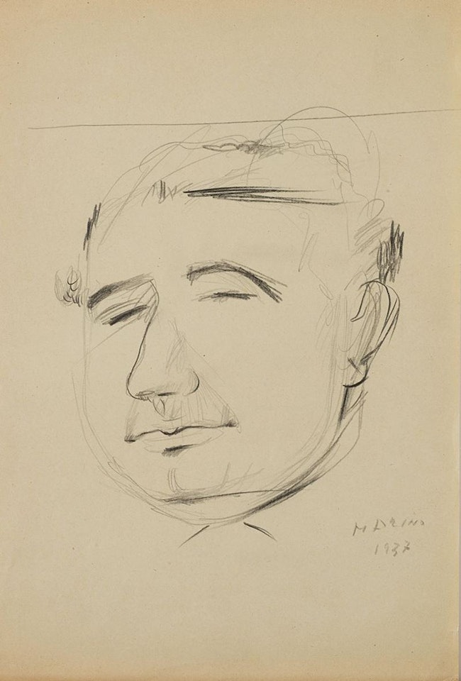 Portrait on paper by Marino Marini