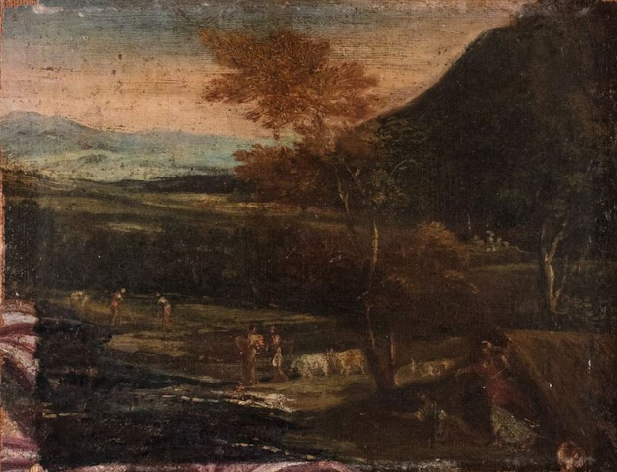River landscape by Italian School