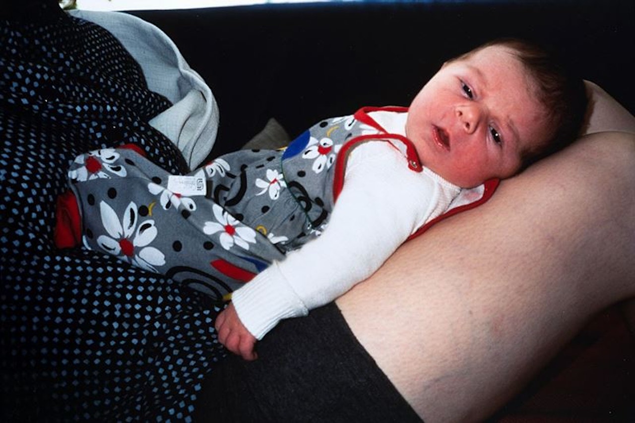 Fritz 5 days old, from the series "Alf and Fritz / Volcano" by Nan Goldin
