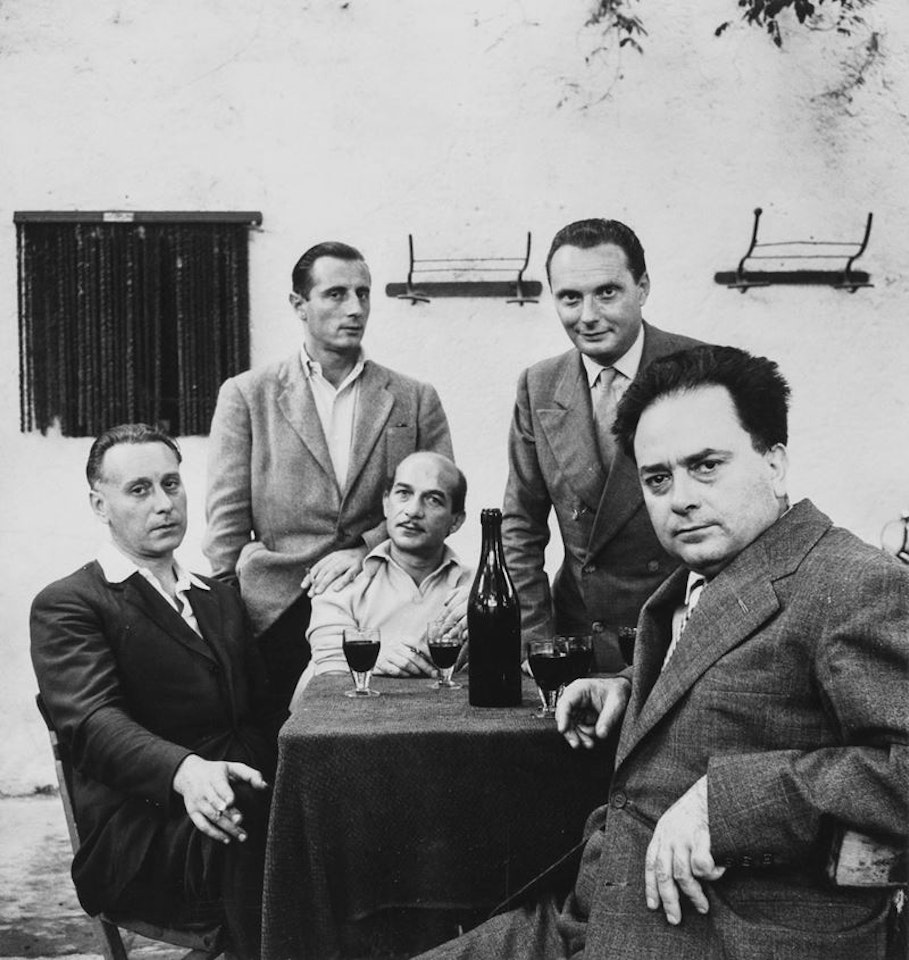 Renato Birolli, Duilio Morosini, Giuseppe Migneco, Vittorio Sereni and Beniamino Ruoppolo, Milan by Irving Penn