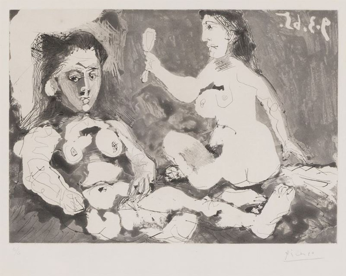 Femmes nues au miroir by Pablo Picasso