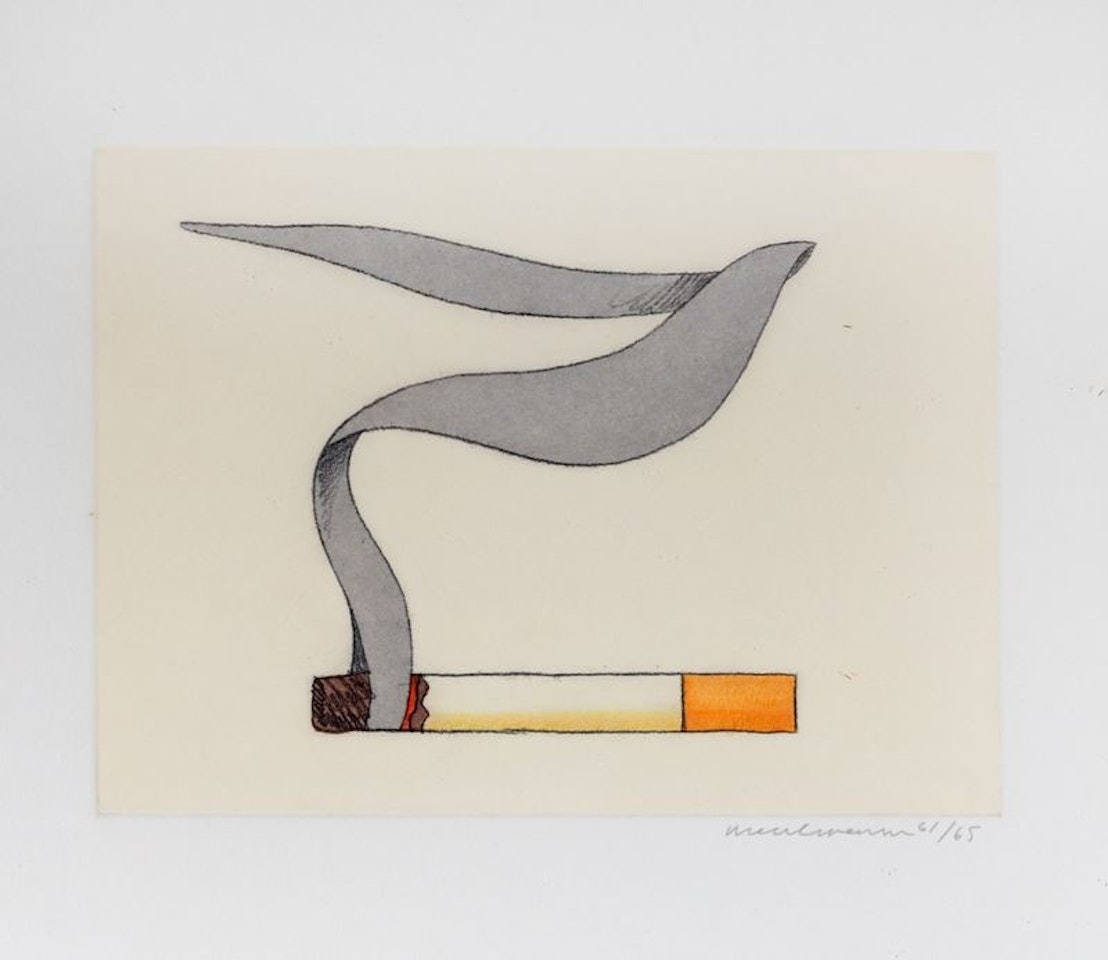 Smoking cigarettes 1 by Tom Wesselmann