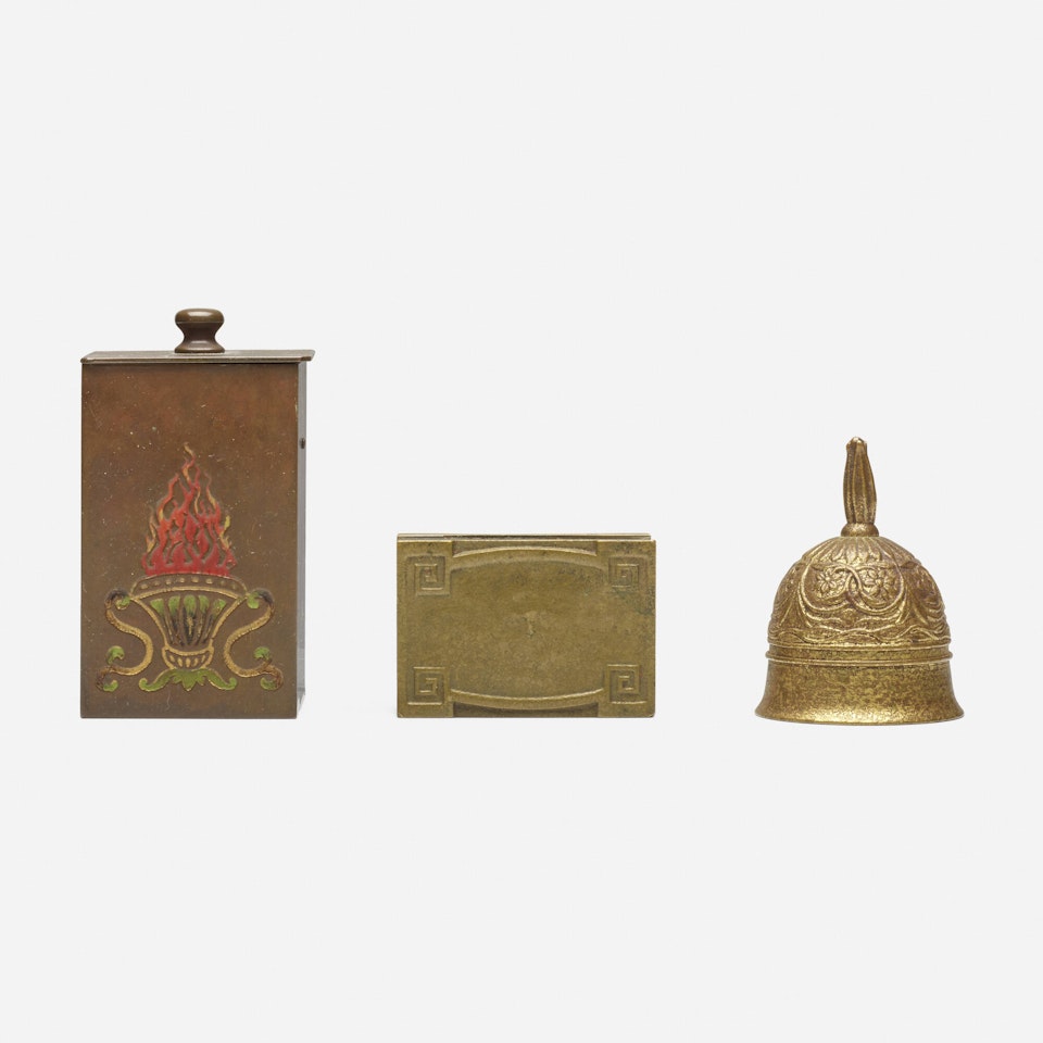 Collection of three tabletop accessories by Tiffany Studios