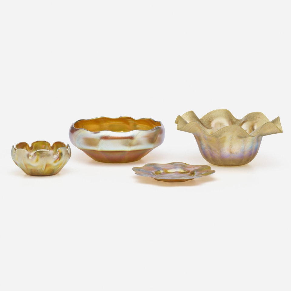 Collection of four works by Tiffany Studios