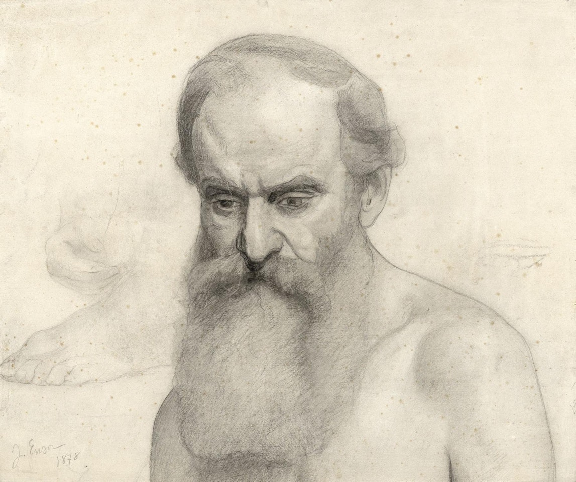 Bust of a model in the art academy by James Ensor