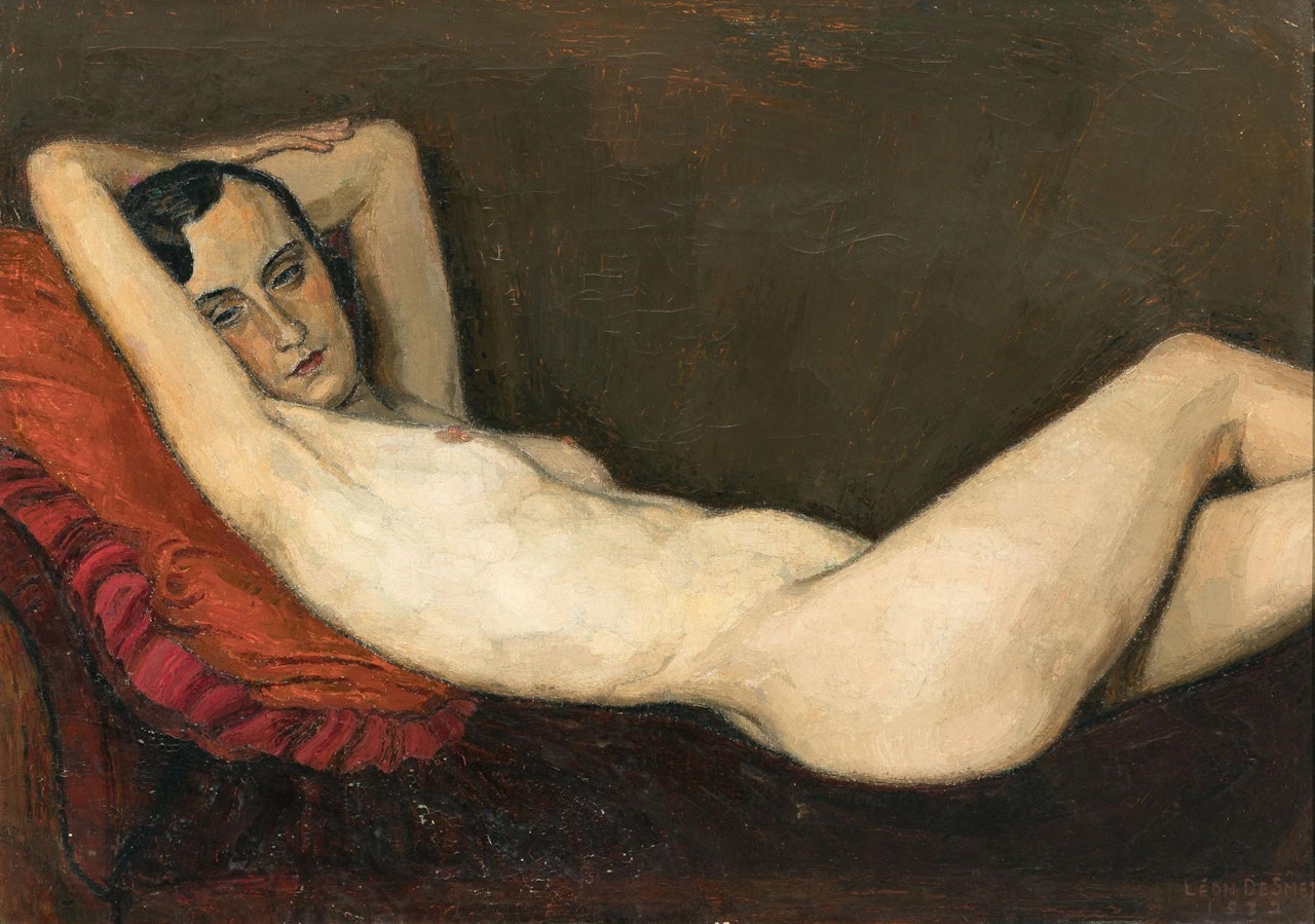 Lying nude by Leon de Smet