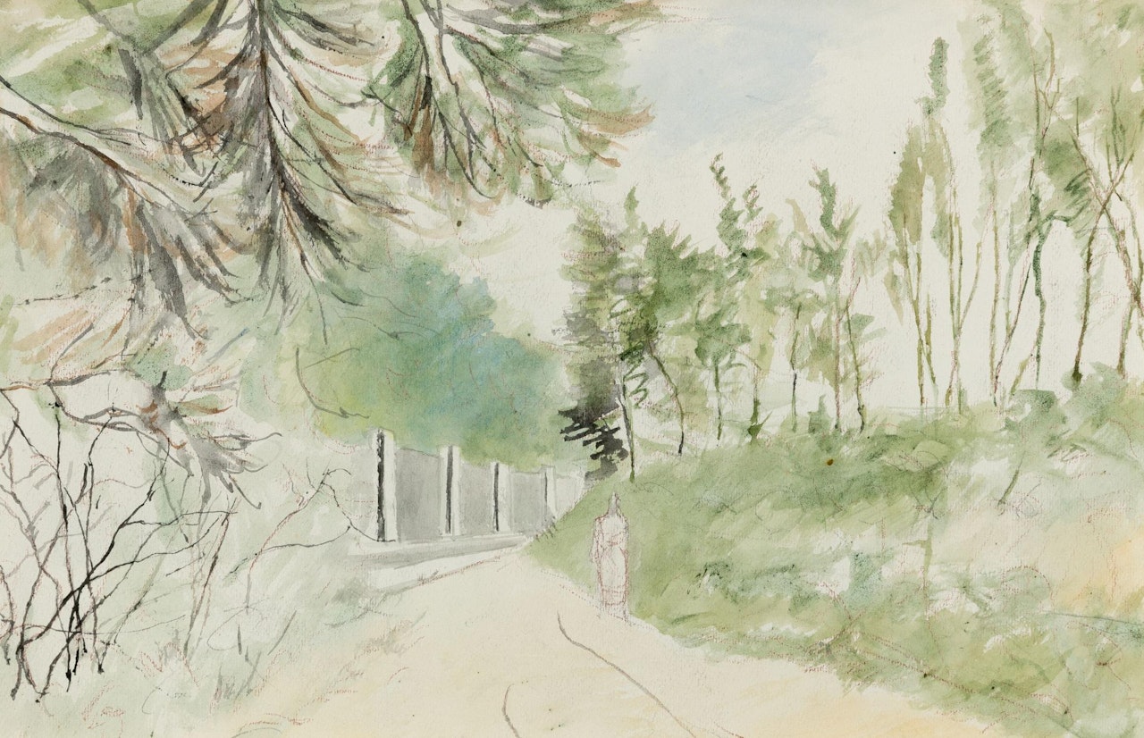 The small walkway along the garden wall by Léon Spilliaert