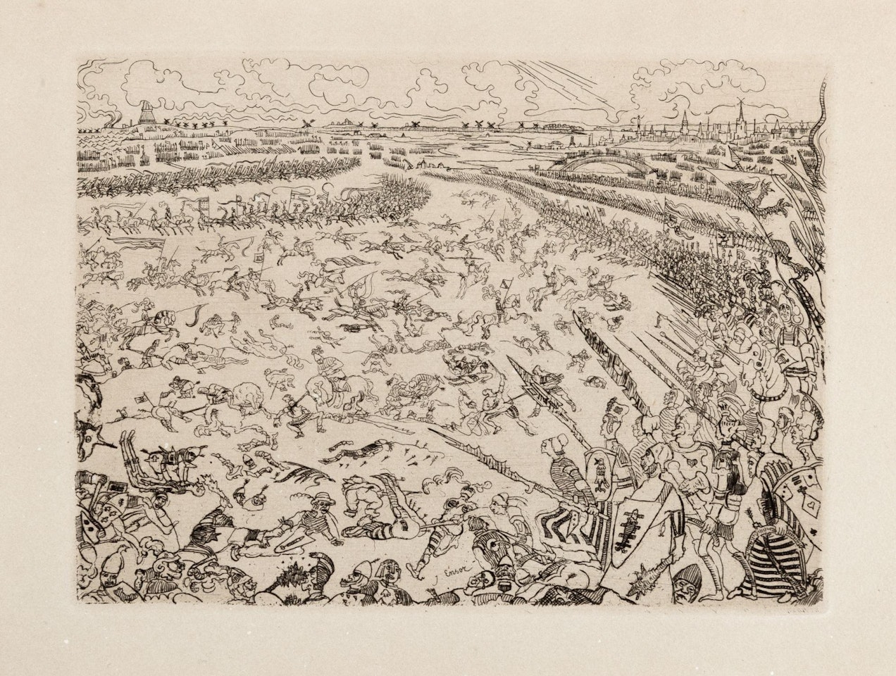 Bataille des Éperons d"Or (Battle of the Golden Spurs) (; ) by James Ensor