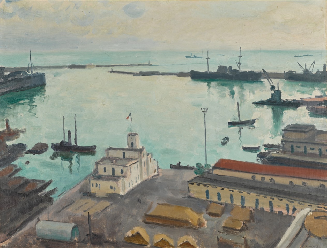 Le port en guerre by Albert Marquet
