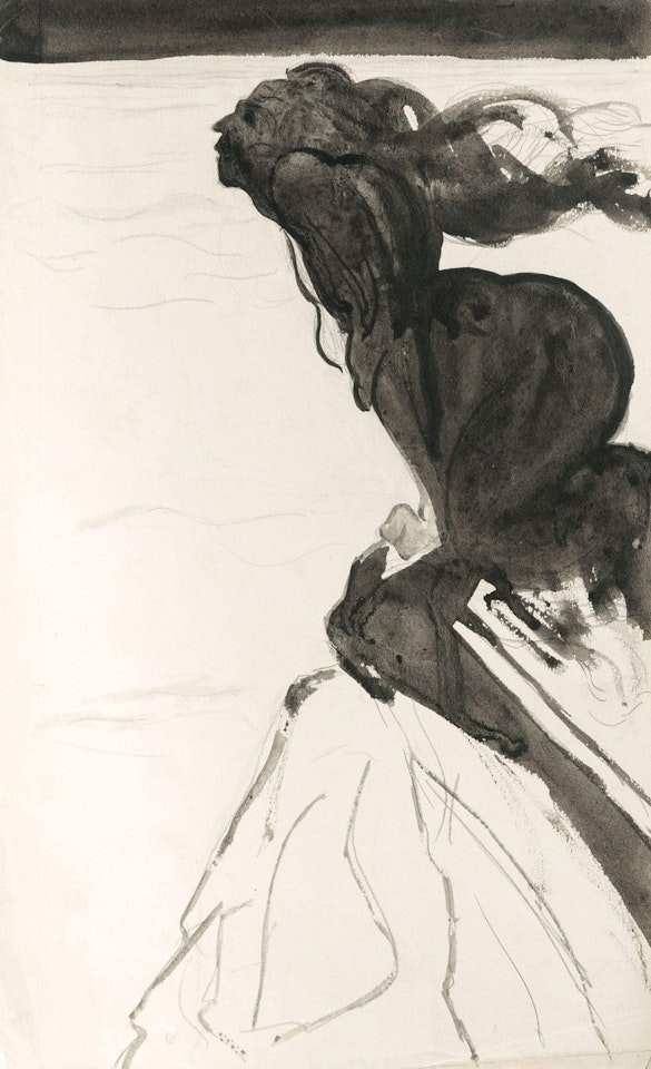 Enchanted mermaid on a rock (Lorelei) by Léon Spilliaert