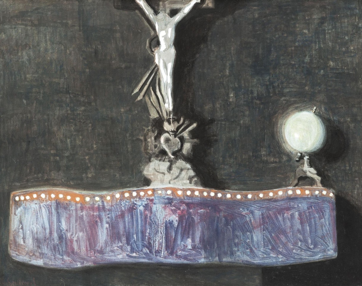 Crucifix and globe by Léon Spilliaert