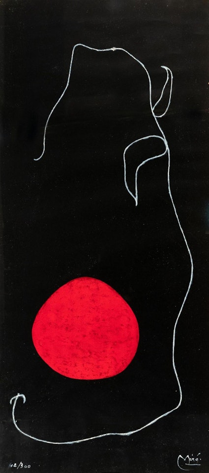 Oiseau devant le soleil by Joan Miró