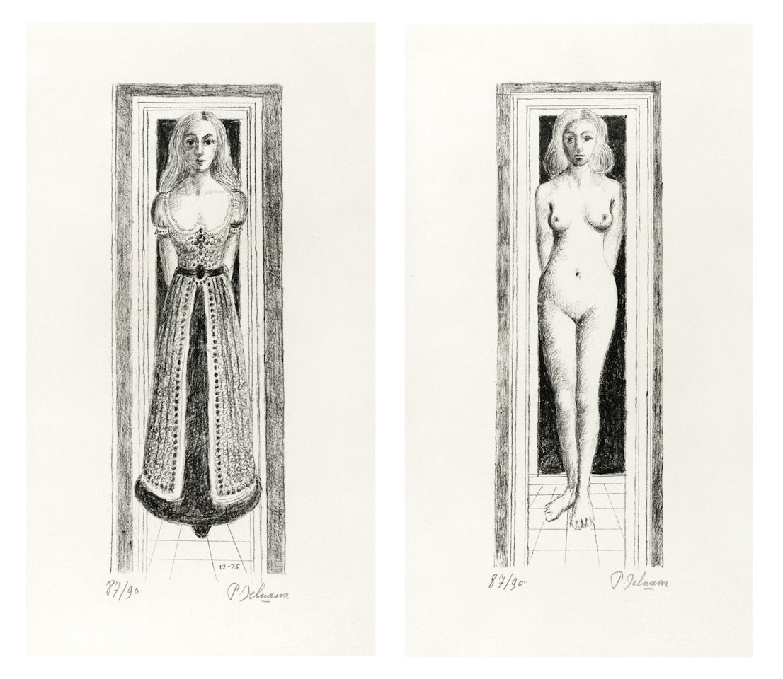 Naïs vêtue by Paul Delvaux