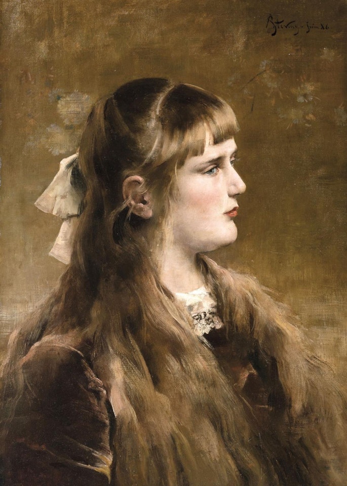 Portrait of a young girl (1886) by Alfred Stevens