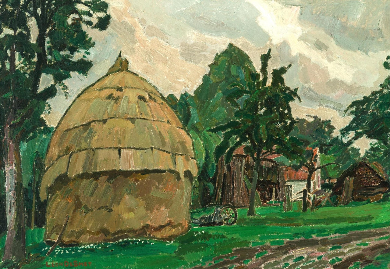 Landscape with haystack (ca. 1930) by Leon de Smet